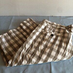 BLUE PRONTO UOMO Sz 36 Tan Plaid Mens Shorts